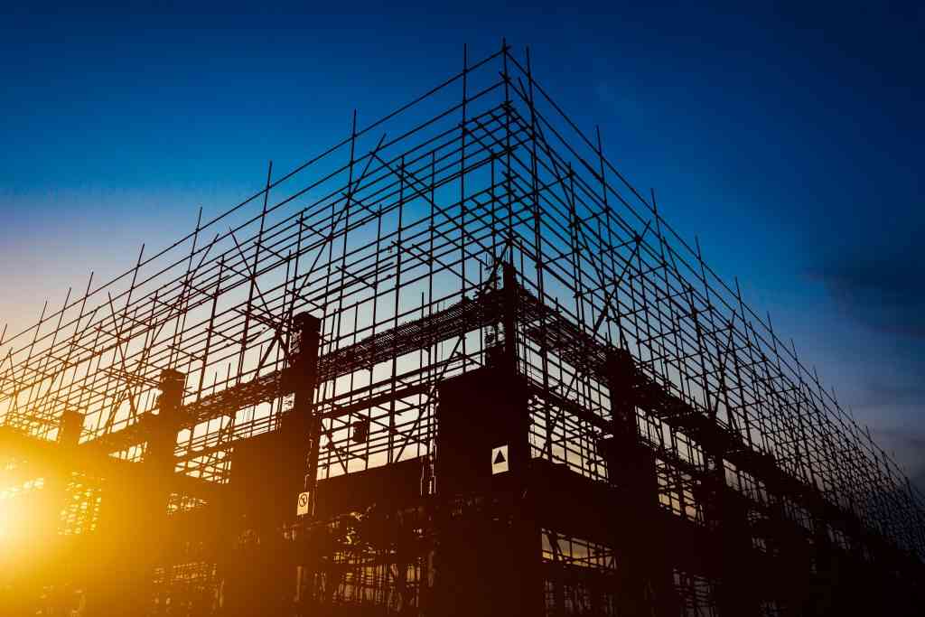 construction site silhouettes
