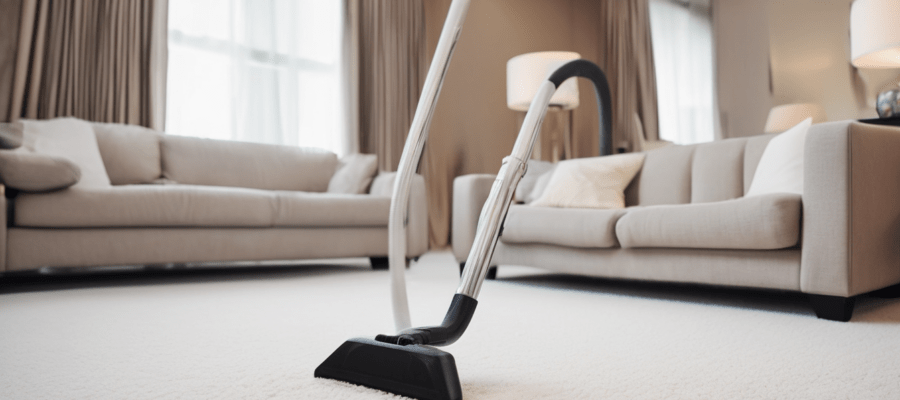Carpet and Upholstery Cleaning Before Dubai Events - professional technician cleaning event venue carpet