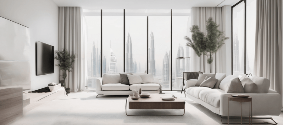 Dubai Apartment Deep Clean vs Disinfection - technician cleaning and disinfecting a modern Dubai apartment interior for health safety