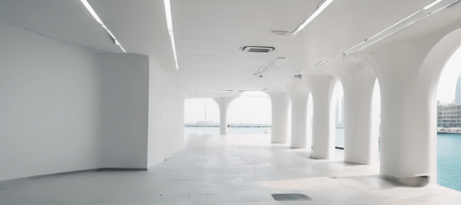 Where to get AC duct and vent cleaning done in Dubai Creek Harbour - professional technician inspecting ductwork