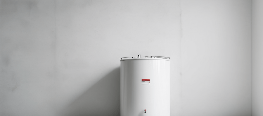 Hard water damage signs in residential water tanks - mineral scale accumulation on tank interior surfaces