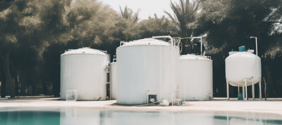 How Water Tank Contamination Affects Your Health - diagram showing bacterial growth in a rooftop water tank in Dubai's high-temperature climate
