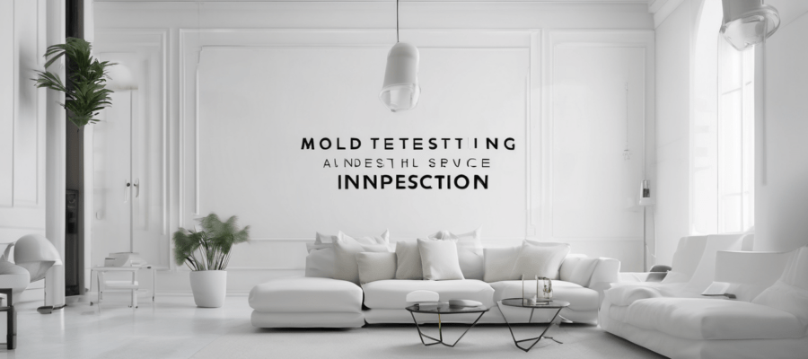 Mold Testing and Inspection Service in Dubai - professional inspector using moisture metre on a damp wall inside a Dubai apartment