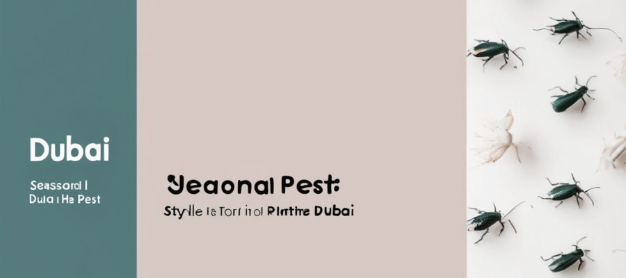 Seasonal Pest Patterns in Dubai: When to Take Action - illustrated calendar showing peak pest activity by season across Dubai properties