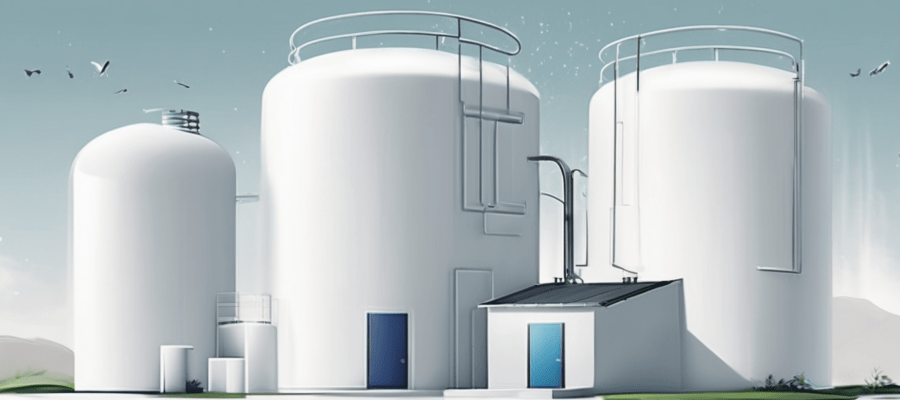 Water Tank Cleaning Service - professional technician cleaning and disinfecting a rooftop water storage tank in Dubai