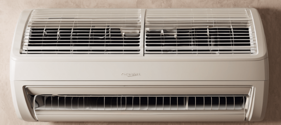AC Coil Cleaning In Dubai Cheap Cleaning Services - professional technician inspecting evaporator coil fins in Dubai villa split unit