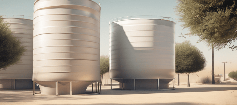 How Often Should Commercial Water Tanks Be Cleaned - professional technician inspecting a rooftop commercial water storage tank in Dubai