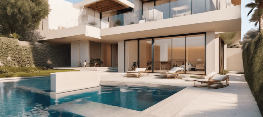 Post-Construction Termite Control Dubai Options - licensed technician applying soil barrier treatment around a Dubai villa perimeter
