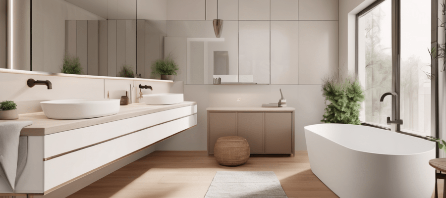 Under Sink vs Whole House RO Systems Dubai - side-by-side comparison of both purification configurations in a Dubai villa kitchen