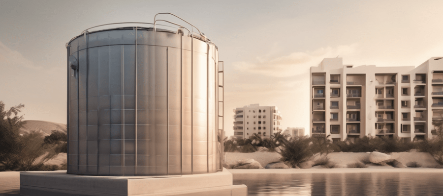 Water Tank Cleaning for Villas vs Apartment Buildings - professional technician inspecting underground villa storage tank in Dubai residential community