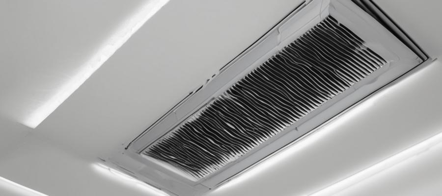 AC Duct Cleaning vs AC Deep Cleaning: What Is the difference — Dubai technician inspecting duct network and fan coil unit components
