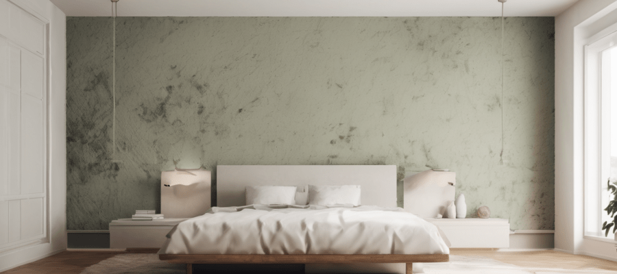 Mold vs Mildew: What Is the Difference - side-by-side comparison of mould and mildew growth on a damp indoor wall surface in a Dubai apartment