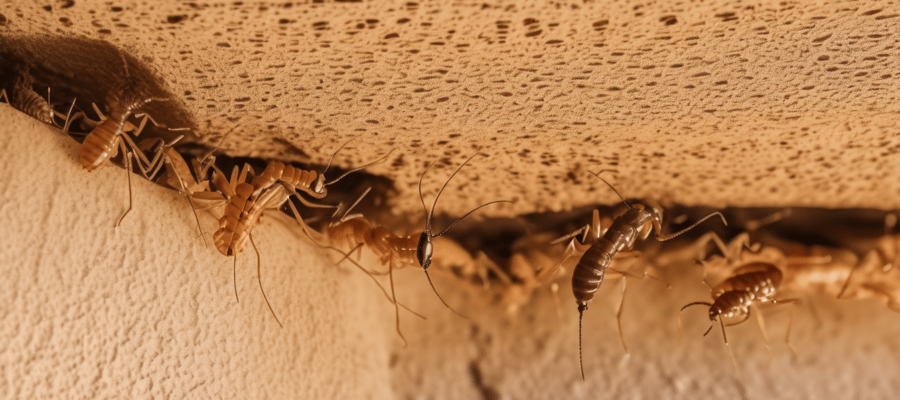 Subterranean vs Drywood Termites in the UAE - comparison of mud tube and frass indicators on UAE villa timber
