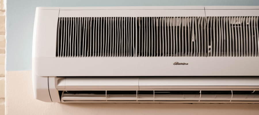 Signs Your AC Unit Needs Cleaning Now - dusty AC vent with visible buildup in a Dubai apartment interior