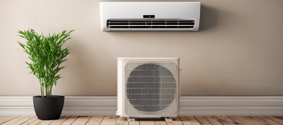 Mold in AC Units: Causes and What to Do Next - close-up of mold growth on evaporator coil inside Dubai villa split AC unit