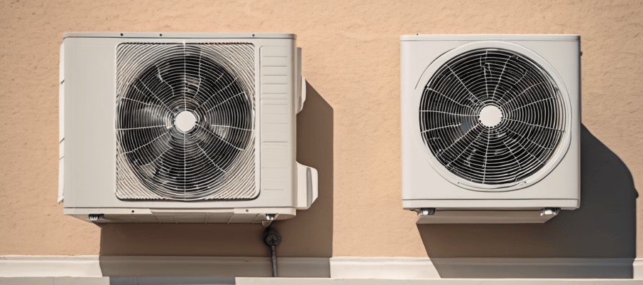 When to Repair vs Replace Your AC Unit in Dubai - technician assessing split AC unit condition in Dubai apartment