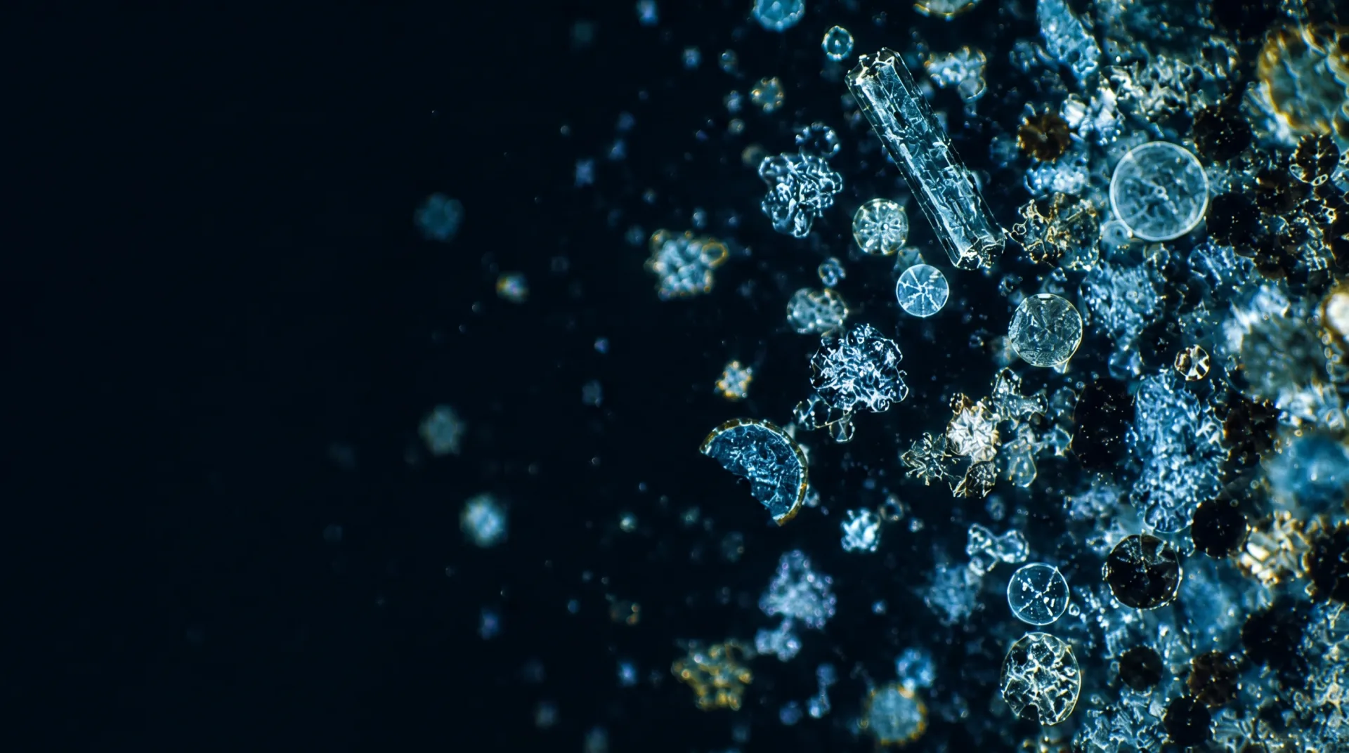 A microbial sample under analysis on a laboratory monitor
