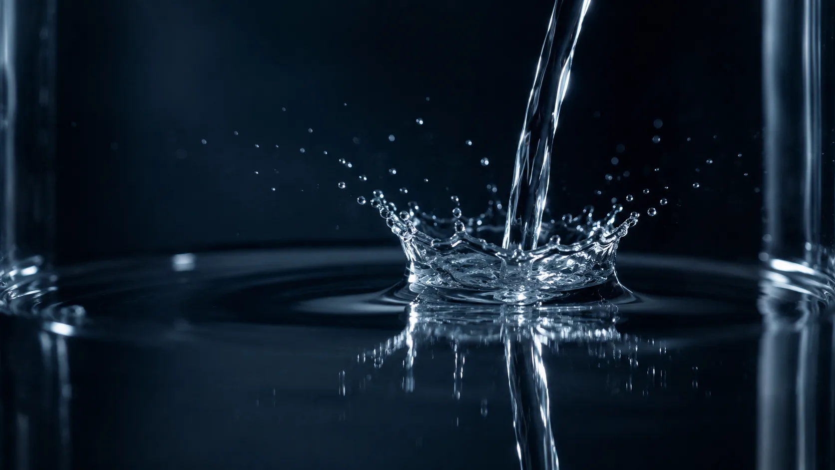 Clean, filtered water flowing from a tap in a Dubai home