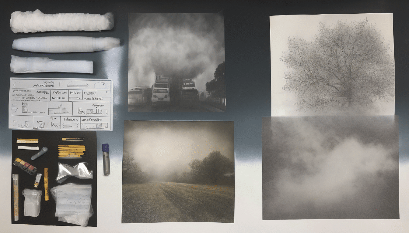 Case study illustration: Aerial oblique view of a modern glass and steel office tower in Dubai’s business district, with ov