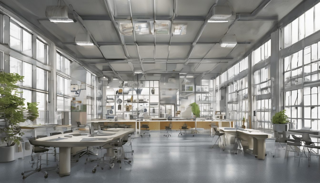 Case study illustration: Overview visualization of the villa floor plan with highlighted remediation zones