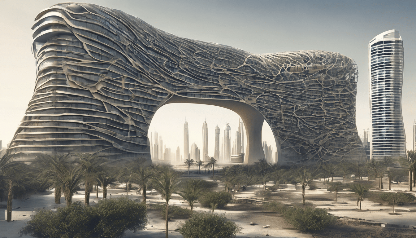 "Architectural–Microbiological Root-Cause Analysis Framework for Dubai Buildings" - conceptual diagram of building envelope, HVAC, moisture paths, and microbial reservoirs integrated into a single root-cause analysis framework for Dubai properties