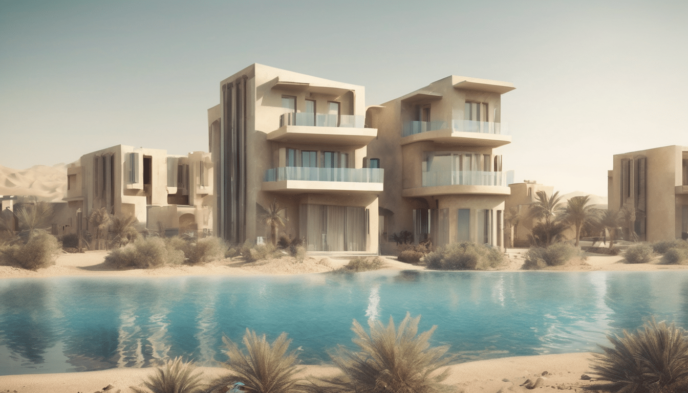 ["Infographic showing common water contaminants in Dubai villas including bacteria, sediment, hard minerals, and chlorine with icons and health risk warnings"]