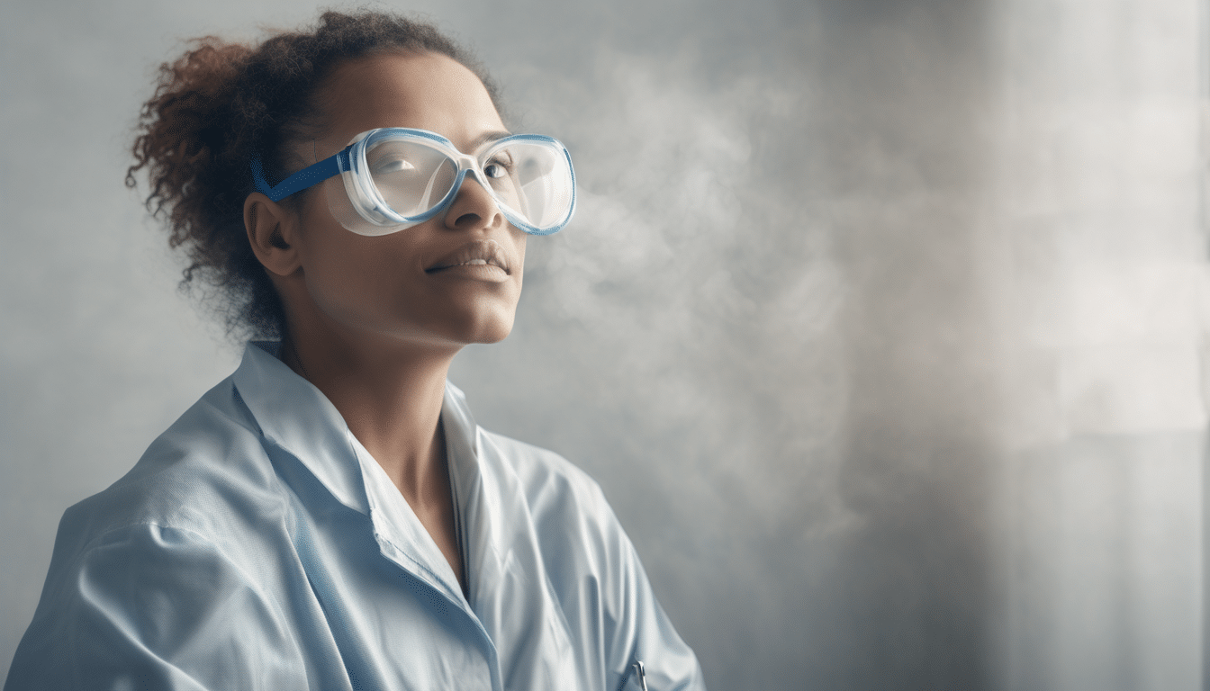 ["Infographic showing health risks of elevated VOC exposure including eye irritation, headaches, nausea, cancer risks from formaldehyde and benzene in indoor settings"]