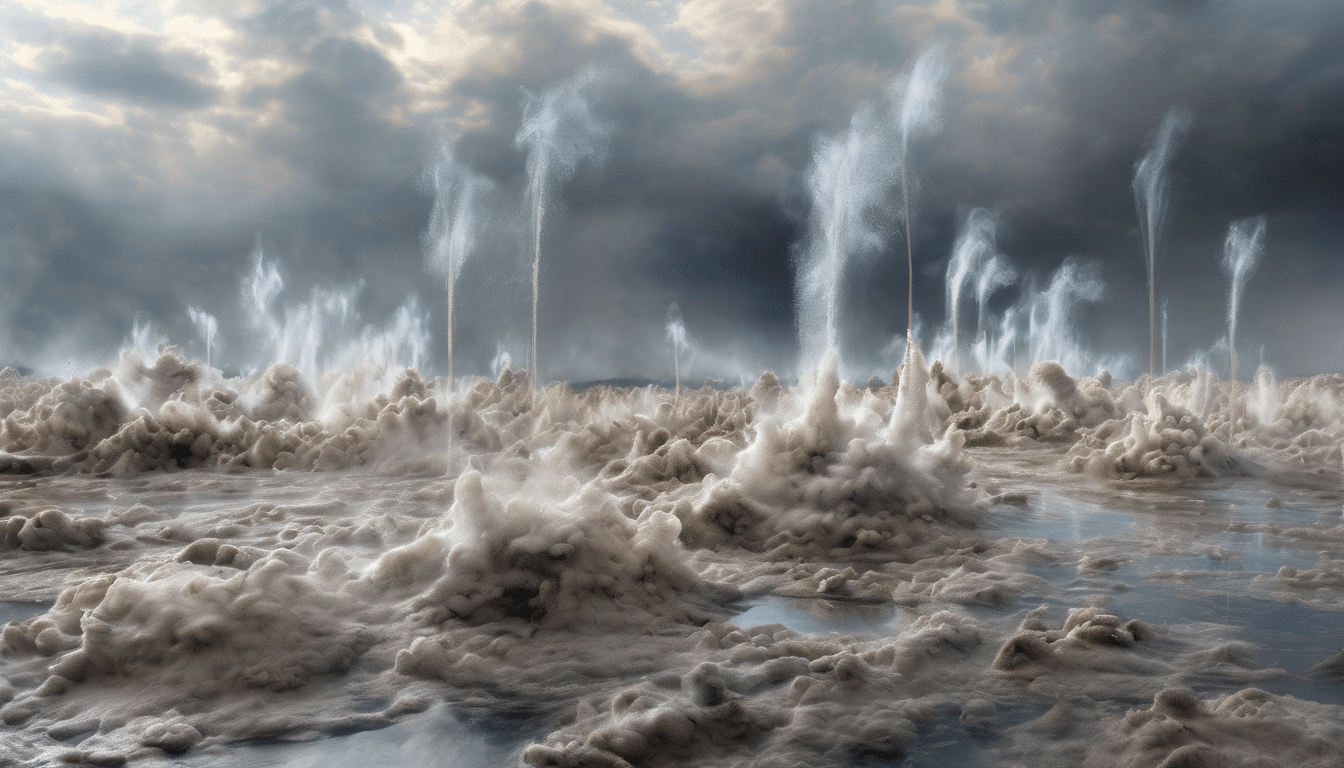 ["Diagram showing hygrothermal dynamics causing hidden moisture buildup in a Dubai villa wall section with condensation zones and thermal gradients."]