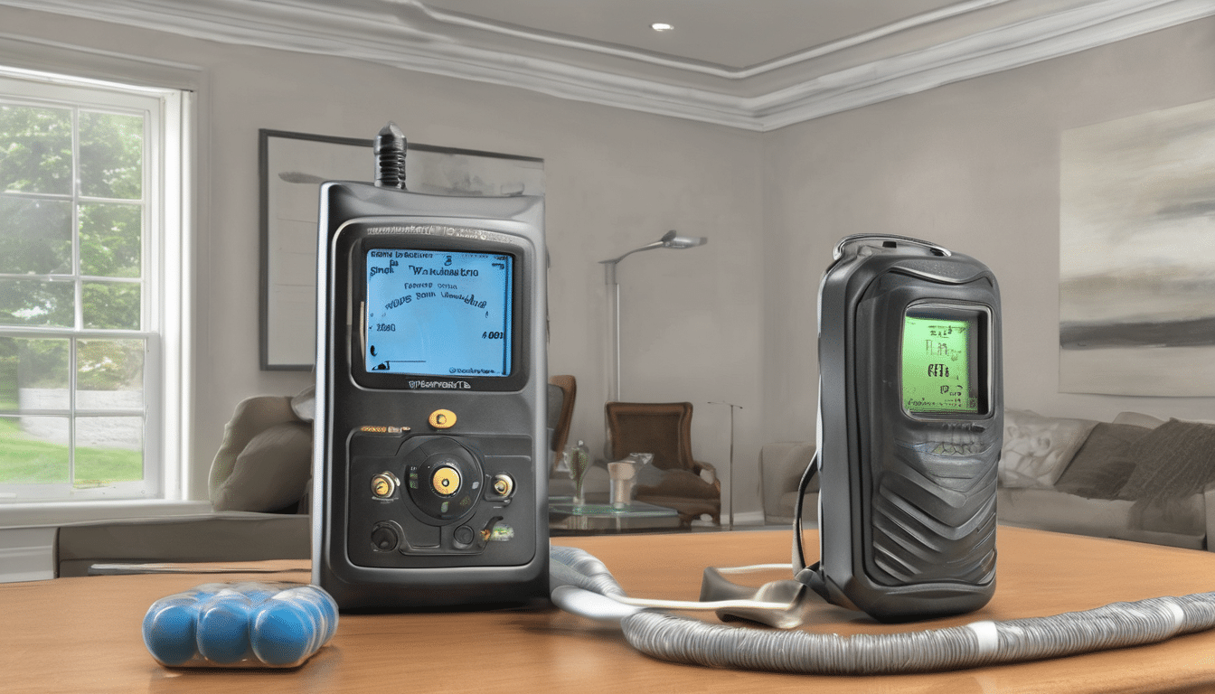 Case study illustration: Array of IAQ monitoring equipment including TSI DustTrak, CO2 sensors, and data logger deployed in a
