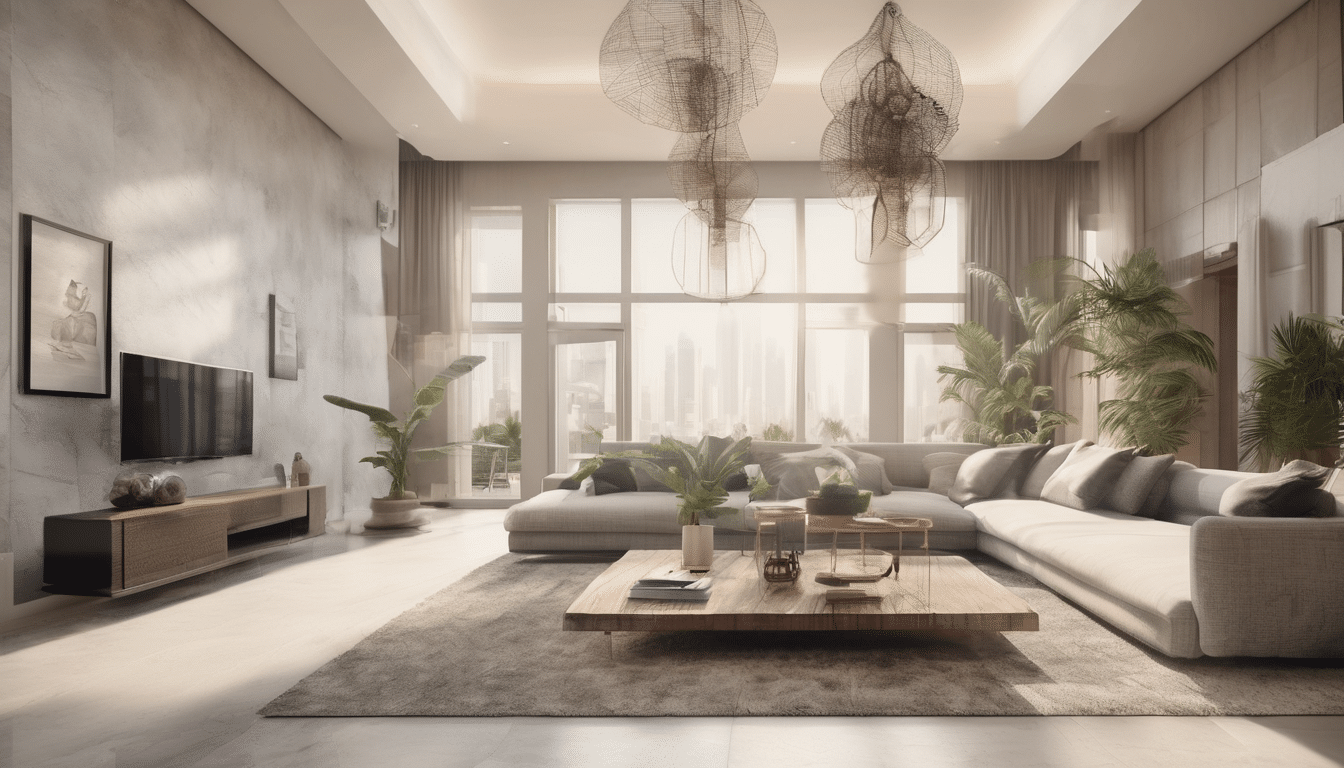 ["Infographic showing key indoor air pollutants in Dubai homes including PM2.5, VOCs, mould spores, and CO2 with Dubai skyline background"]