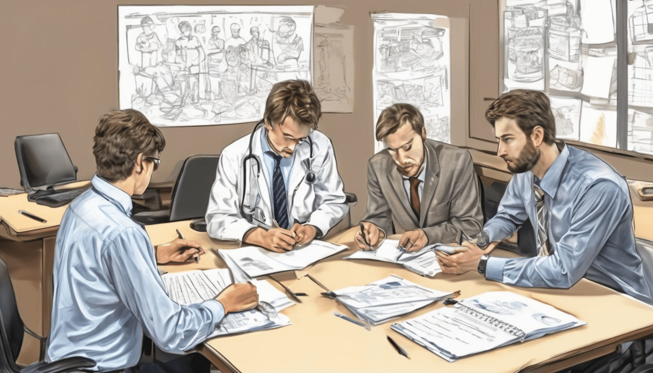 Case study illustration: Infographic-style summary showing the diagnostic process flow from complaint, to multi-factor therma
