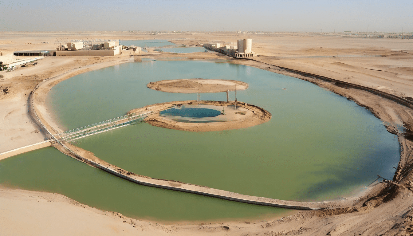 ["Post Remediation Water Testing UAE technicians sampling from a clean villa water tank in Dubai with lab bottles and equipment"]