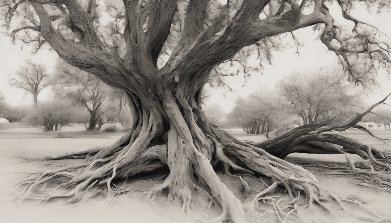Case study illustration: Wide interior shot of an open-plan living and dining area in a Dubai villa, showing tiled floors, la