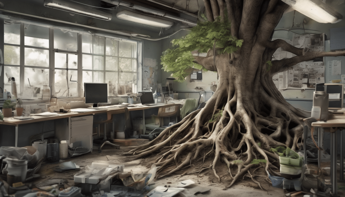 Case study illustration: Diagram-style visual showing interactions between negative pressure, humid outdoor air infiltration,